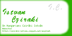 istvan cziraki business card