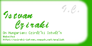 istvan cziraki business card